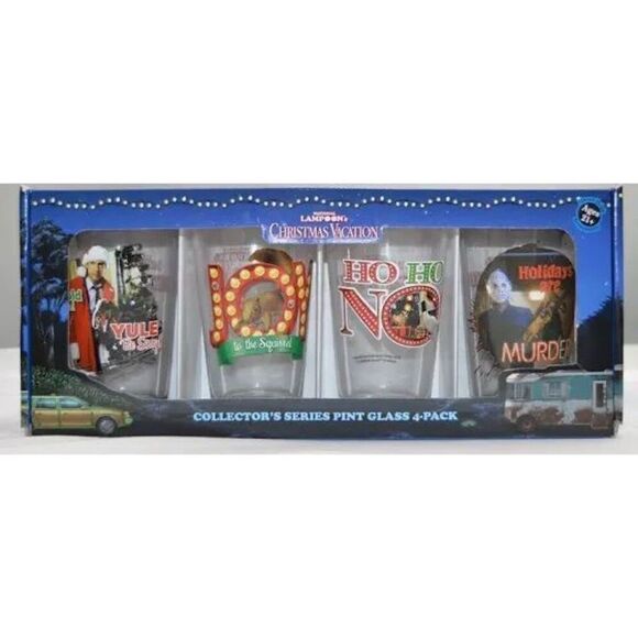 4 Pack 16 oz National Lampoon’s Christmas Vacation 2015 Glasses - Picture 7 of 9